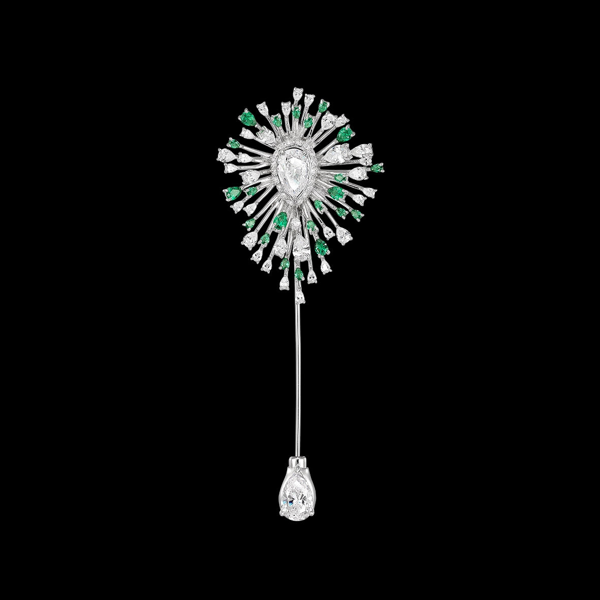 Emerald Mycelia Pin